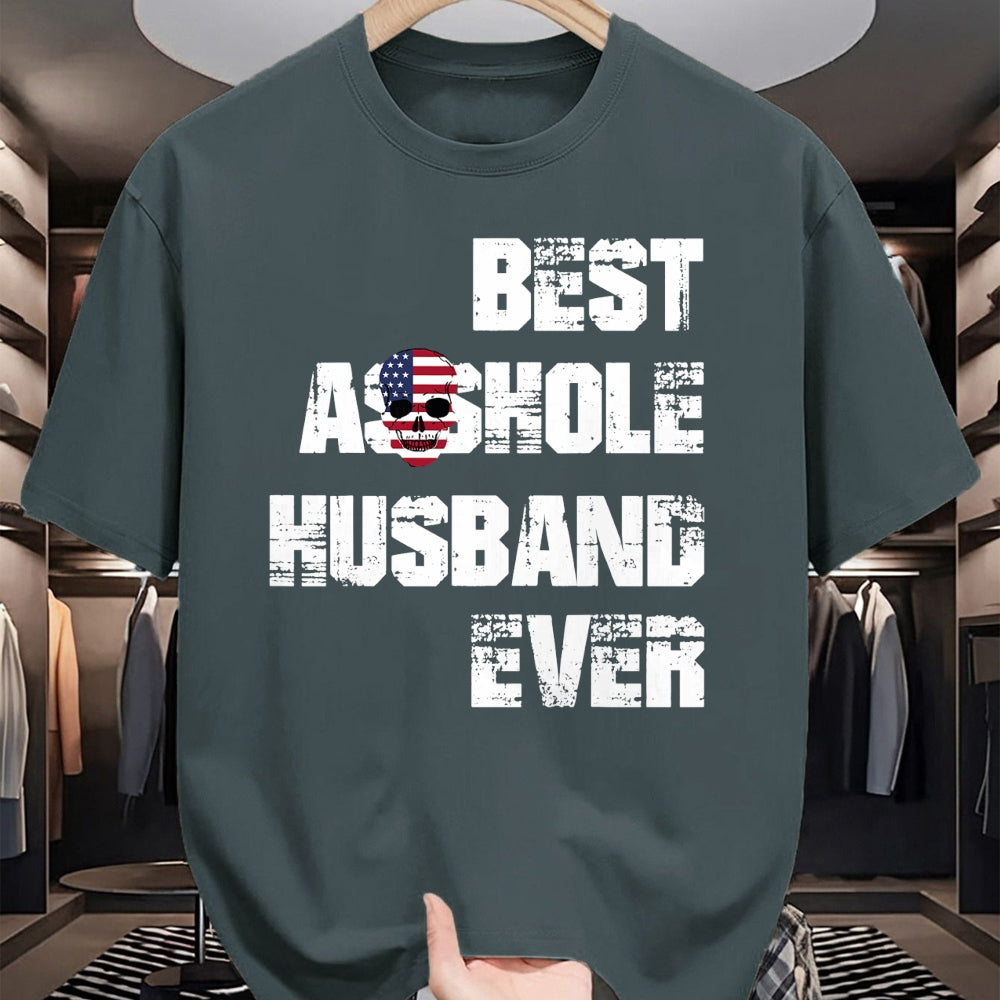 Best Husband Shirt, Wife and Husband Unisex T-Shirt/Hoodie/Sweatshirt HLT00 - Vintage Best Asshole Husband Ever Tshirt Husband Gift Idea