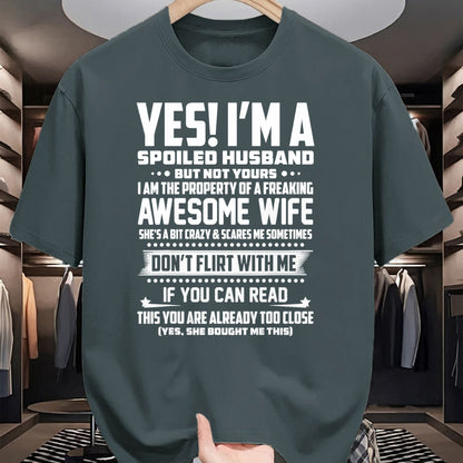Best Husband Shirt, Wife and Husband Unisex T-Shirt/Hoodie/Sweatshirt HLT00 - I_M A SPOILED HUSBAND AMAZING GIFT FOR HUSBAND T-Shirt