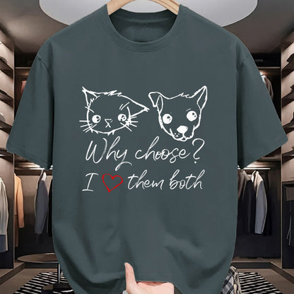 Cat Love Shirt, Funny Cat Lover Gift UnisexT-Shirt/Hoodie/Sweatshirt HLT00 - Cat and Dog Lover I Love Puppies and Kittens T-Shirt