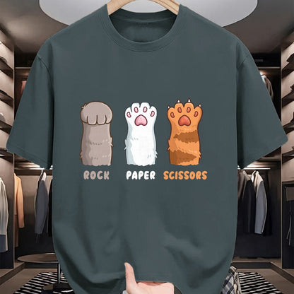 Cat Love Shirt, Funny Cat Lover Gift UnisexT-Shirt/Hoodie/Sweatshirt HLT00 - Cat Lover Cat Owner Funny Cat Rock Paper Scissors T-Shirt