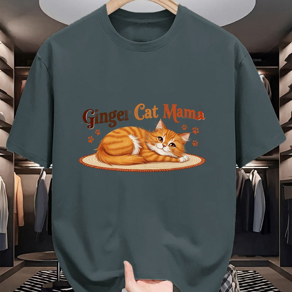 Cat Love Shirt, Funny Cat Lover Gift UnisexT-Shirt/Hoodie/Sweatshirt HLT00 - Ginger Cat Mama Ginger Mom lover Funny Gifts Cat Dad Cat Mom T-Shirt (1)