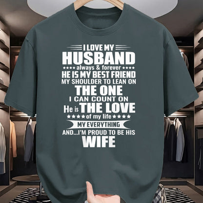 Best Husband Shirt, Wife and Husband Unisex T-Shirt/Hoodie/Sweatshirt HLT00 - i love my husband always & forever he is my best friend T-Shirt