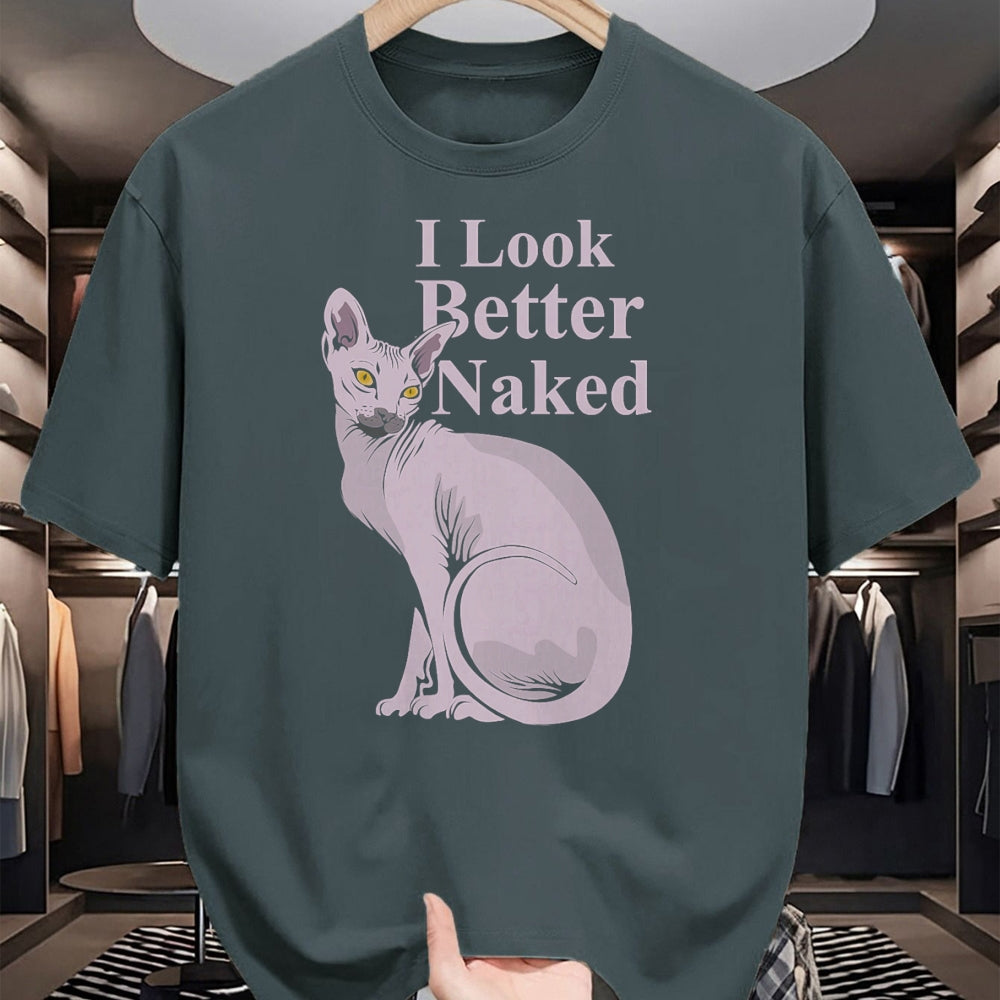 Cat Love Shirt, Funny Cat Lover Gift UnisexT-Shirt/Hoodie/Sweatshirt HLT00 - Sphynx Naked Funny Cat T-Shirt Kitten Gift T-Shirt
