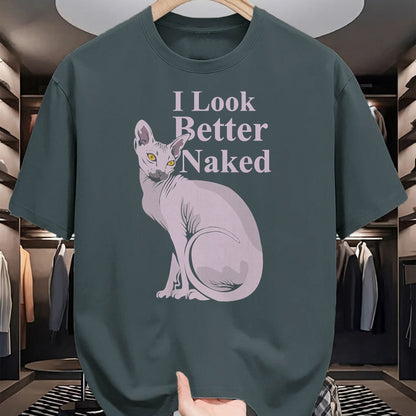 Cat Love Shirt, Funny Cat Lover Gift UnisexT-Shirt/Hoodie/Sweatshirt HLT00 - Sphynx Naked Funny Cat T-Shirt Kitten Gift T-Shirt