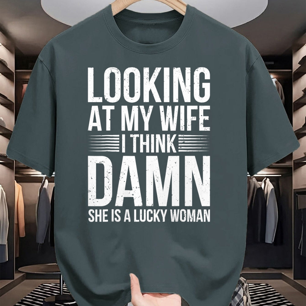 Best Husband Shirt, Wife and Husband Unisex T-Shirt/Hoodie/Sweatshirt HLT00 - Mens Funny Saying Graphic Tee Lucky Husband Sarcastic Humor T-Shirt