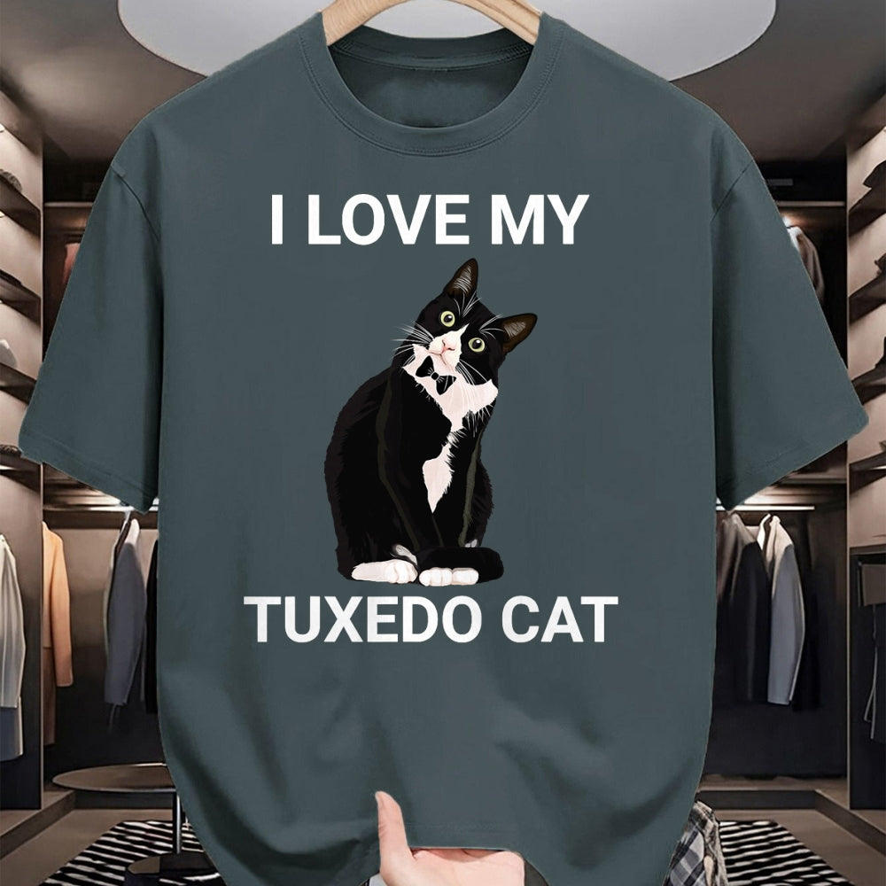 Cat Love Shirt, Funny Cat Lover Gift UnisexT-Shirt/Hoodie/Sweatshirt HLT00 - I Love My Tuxedo Cat, for Tuxedo Cat Lover, Funny Tuxedo Cat T-Shirt