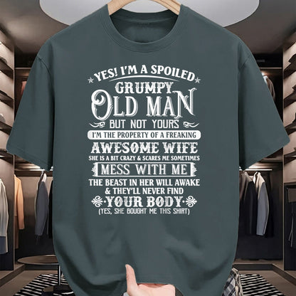 Best Husband Shirt, Wife and Husband Unisex T-Shirt/Hoodie/Sweatshirt HLT00 - Yes I_m A Spoiled Grumpy Old Man Awesome Wife Dad Grandpa T-Shirt