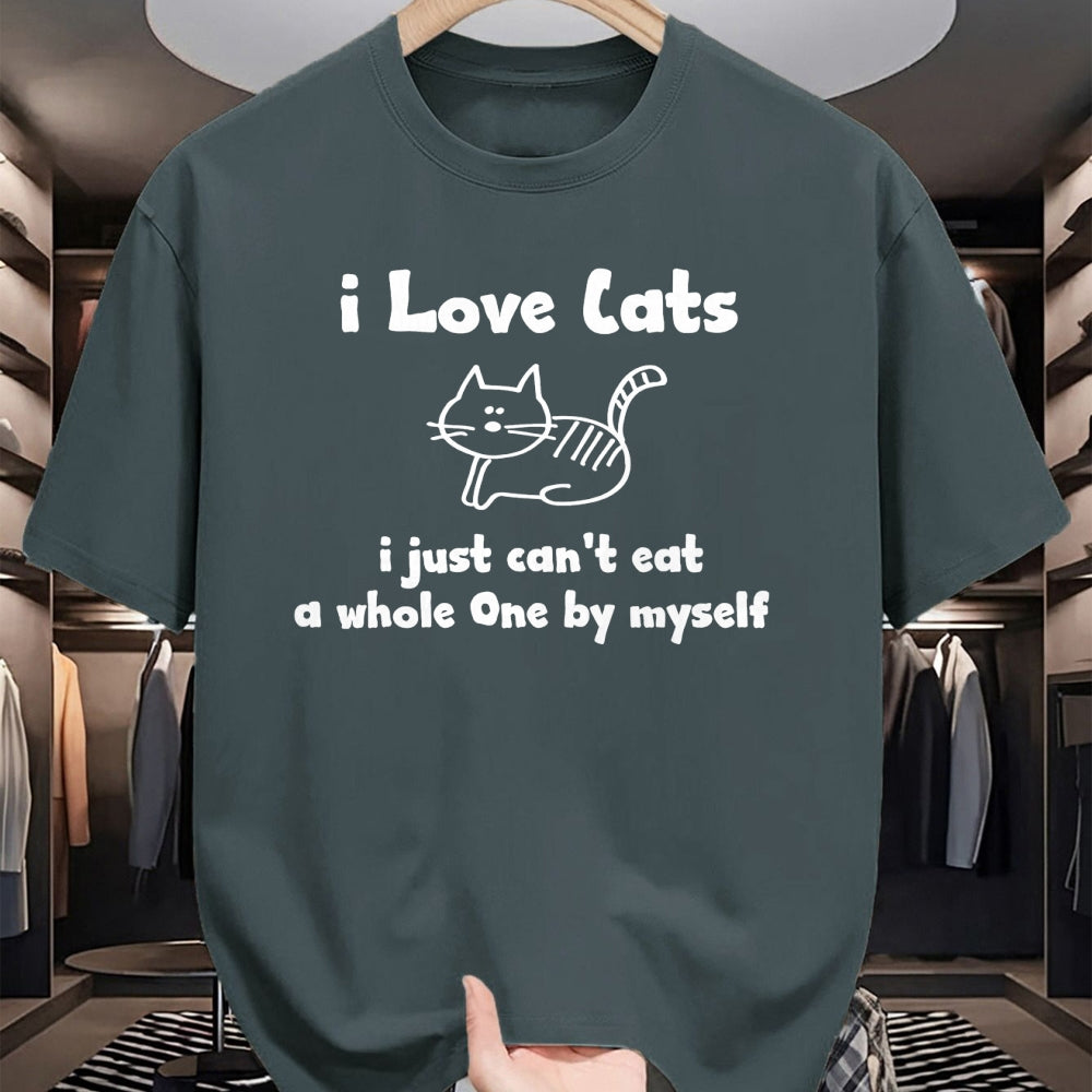Cat Love Shirt, Funny Cat Lover Gift UnisexT-Shirt/Hoodie/Sweatshirt HLT00 - I Love Cats I just cant eat a whole one T-Shirt