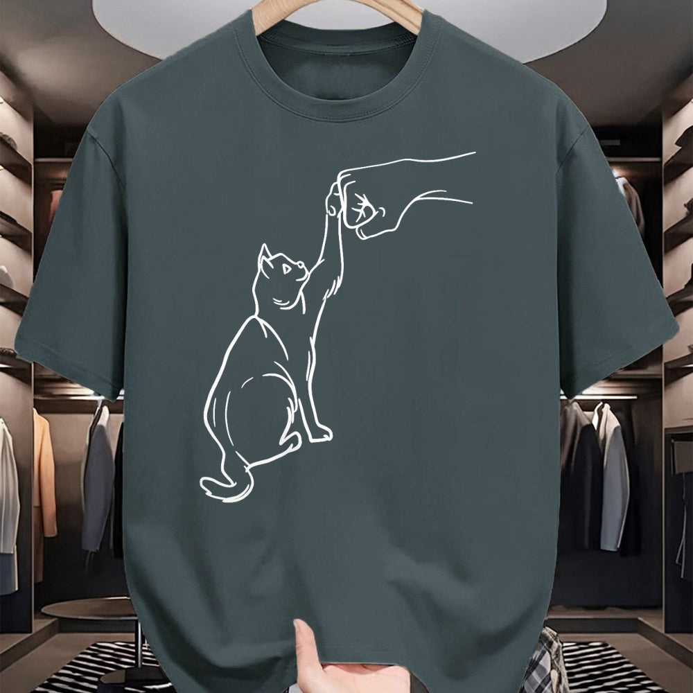 Cat Love Shirt, Funny Cat Lover Gift UnisexT-Shirt/Hoodie/Sweatshirt HLT00 - Funny Cat Best Friend Fist Bump Cat Lover T-Shirt