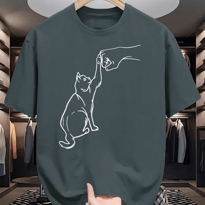 Cat Love Shirt, Funny Cat Lover Gift UnisexT-Shirt/Hoodie/Sweatshirt HLT00 - Funny Cat Best Friend Fist Bump Cat Lover T-Shirt
