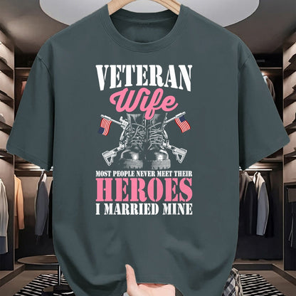 Best Husband Shirt, Wife and Husband Unisex T-Shirt/Hoodie/Sweatshirt HLT00 - Veteran Wife Married Mine Proud Military Veteran Husband T-Shirt