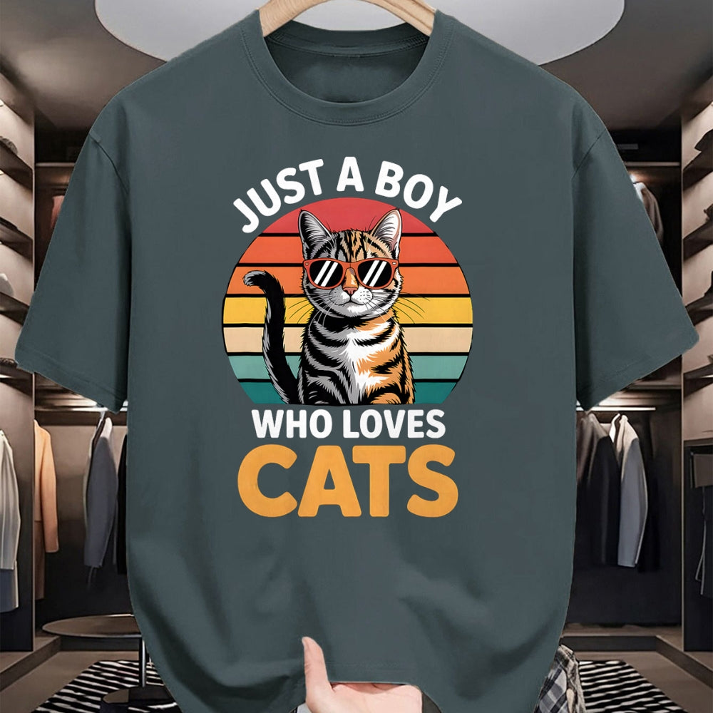 Cat Love Shirt, Funny Cat Lover Gift UnisexT-Shirt/Hoodie/Sweatshirt HLT00 - Boys Cat T-Shirt (1)