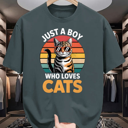 Cat Love Shirt, Funny Cat Lover Gift UnisexT-Shirt/Hoodie/Sweatshirt HLT00 - Boys Cat T-Shirt (1)