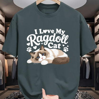 Cat Love Shirt, Funny Cat Lover Gift UnisexT-Shirt/Hoodie/Sweatshirt HLT00 - I Love My Ragdoll Cat - T-Shirt