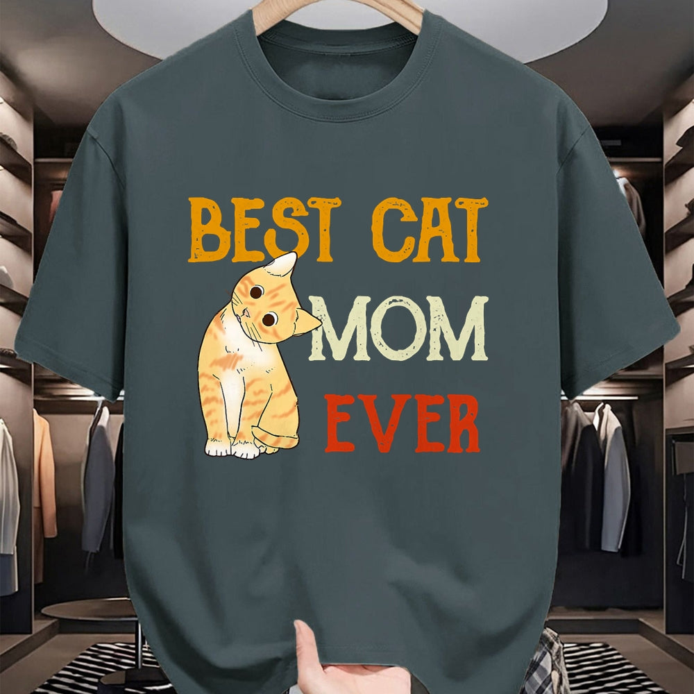 Cat Love Shirt, Funny Cat Lover Gift UnisexT-Shirt/Hoodie/Sweatshirt HLT00 - Vintage cat Best cat mom Ever Meow with My cat Funny Kitty T-Shirt (1)