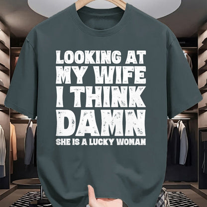 Best Husband Shirt, Wife and Husband Unisex T-Shirt/Hoodie/Sweatshirt HLT00 - Funny Dad Joke Quote Gift Shirt for Husband Father from Wife T-Shirt