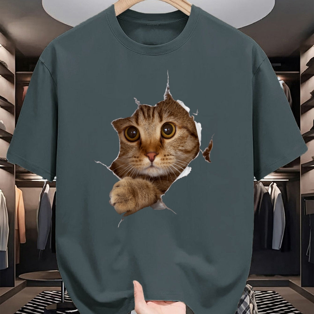 Cat Love Shirt, Funny Cat Lover Gift UnisexT-Shirt/Hoodie/Sweatshirt HLT00 - Sweet Kitten Torn Cloth - Funny Cat Lover Cat Owner Cat Lady Long Sleeve T-Shirt