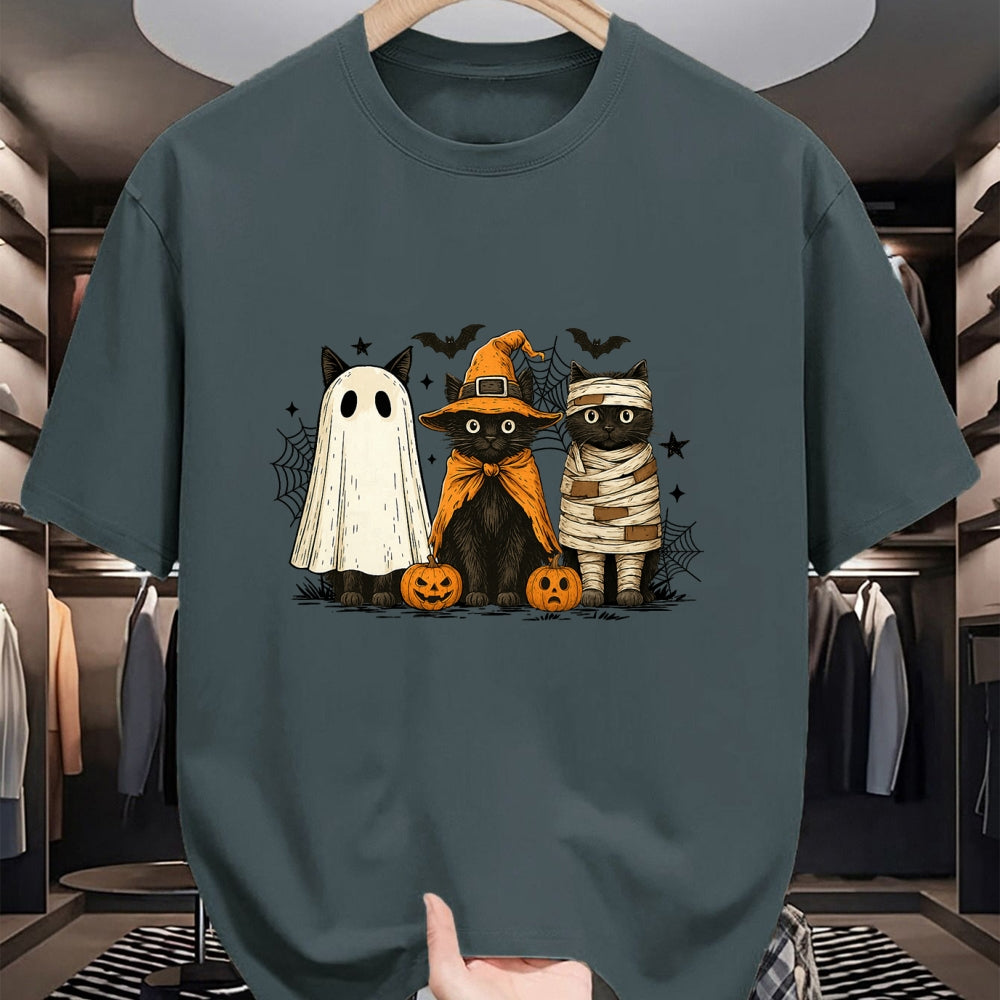 Cat Love Shirt, Funny Cat Lover Gift UnisexT-Shirt/Hoodie/Sweatshirt HLT00 - Retro Black Cat Witch Scary Halloween Pumpkin Women Men Kids T-Shirt