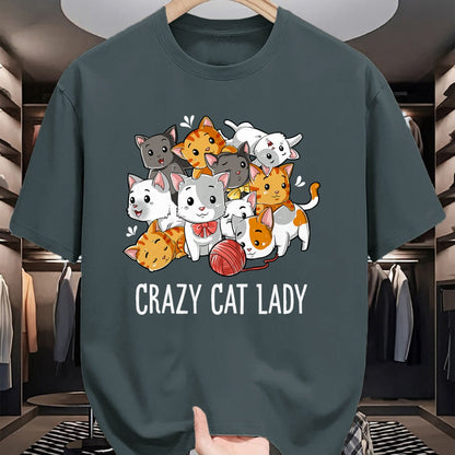 Cat Love Shirt, Funny Cat Lover Gift UnisexT-Shirt/Hoodie/Sweatshirt HLT00 - Crazy Cat Lady Funny Girls Women Kitty Kitten Animal Lover T-Shirt Small
