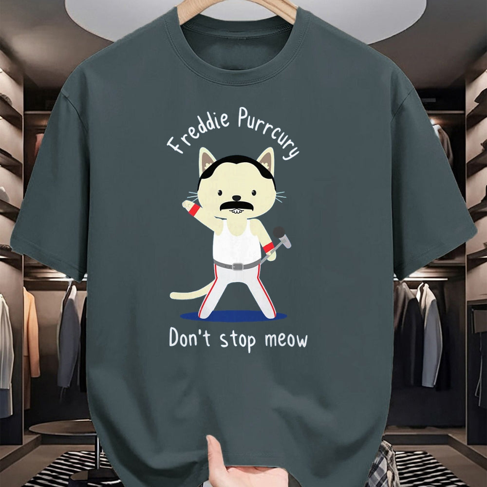 Cat Love Shirt, Funny Cat Lover Gift UnisexT-Shirt/Hoodie/Sweatshirt HLT00 - Don_t Stop Meow Freddie Purrcury Tshirt Gift for Women Men T-Shirt