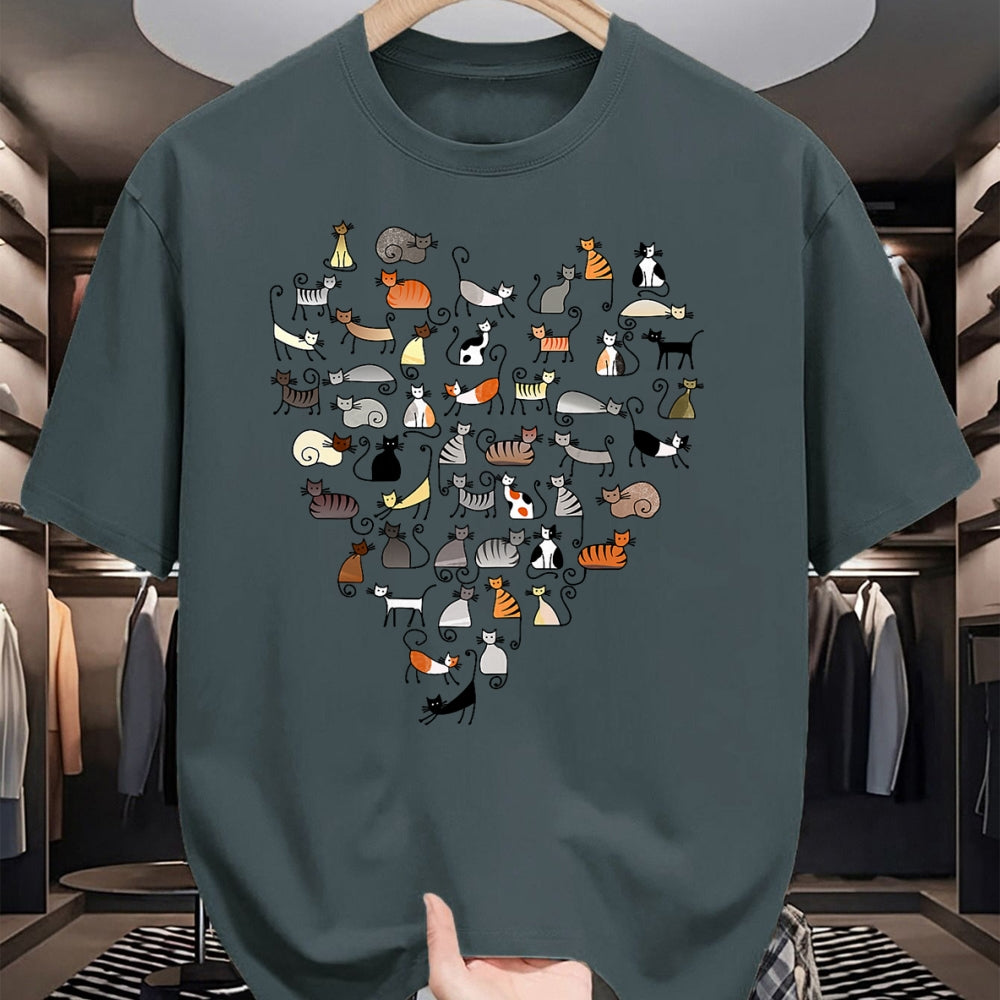 Cat Love Shirt, Funny Cat Lover Gift UnisexT-Shirt/Hoodie/Sweatshirt HLT00 - 50 Cats Fifty Multicolor Cats women_s T-Shirt (1)
