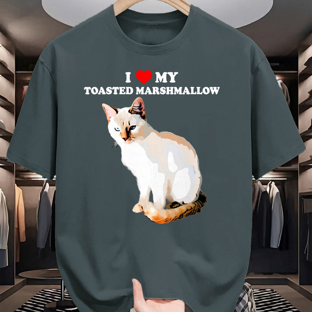 Cat Love Shirt, Funny Cat Lover Gift UnisexT-Shirt/Hoodie/Sweatshirt HLT00 - I Love My Toasted Marshmallow Flame Point Siamese Cat Kitten T-Shirt