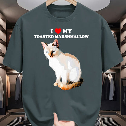 Cat Love Shirt, Funny Cat Lover Gift UnisexT-Shirt/Hoodie/Sweatshirt HLT00 - I Love My Toasted Marshmallow Flame Point Siamese Cat Kitten T-Shirt