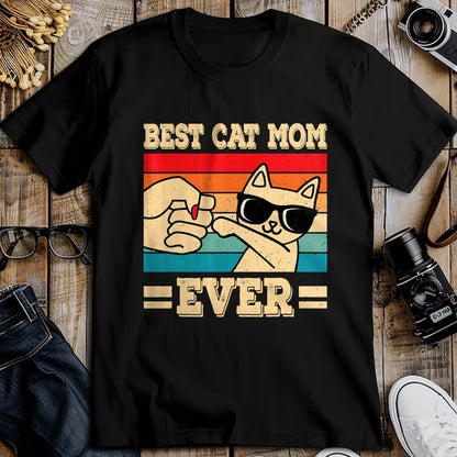 Cat Love Shirt, Funny Cat Lover Gift UnisexT-Shirt/Hoodie/Sweatshirt HLT00 - Best Cat Mom Ever Funny Vintage Kitten Lover Retro Women T-Shirt