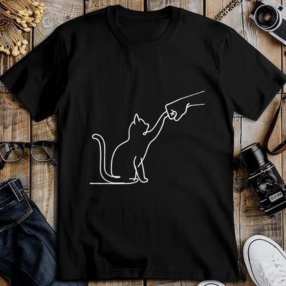 Cat Love Shirt, Funny Cat Lover Gift UnisexT-Shirt/Hoodie/Sweatshirt HLT00 - Cute Pet Tee I Love My Cat Best Friend Fist Bump Paw Cat T-Shirt, Women, Black, Medium