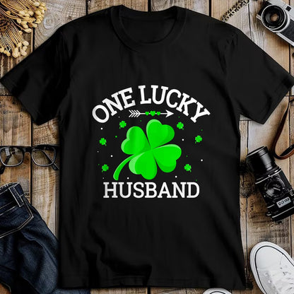 Best Husband Shirt, Wife and Husband Unisex T-Shirt/Hoodie/Sweatshirt HLT00 - One Lucky Husband Matching St Patrick_s Day T-Shirt