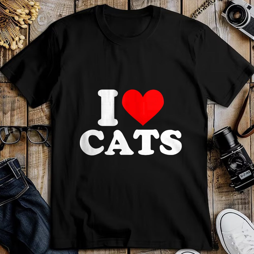 Cat Love Shirt, Funny Cat Lover Gift UnisexT-Shirt/Hoodie/Sweatshirt HLT00 - I Heart Cats - I Heart Cats I Love Cats T-Shirt