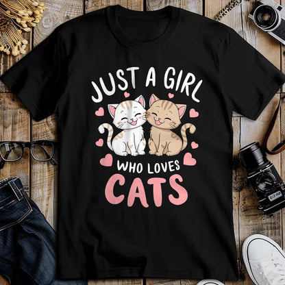 Cat Love Shirt, Funny Cat Lover Gift UnisexT-Shirt/Hoodie/Sweatshirt HLT00 - Cat Lover Just A Girl Who Loves Cats T-Shirt