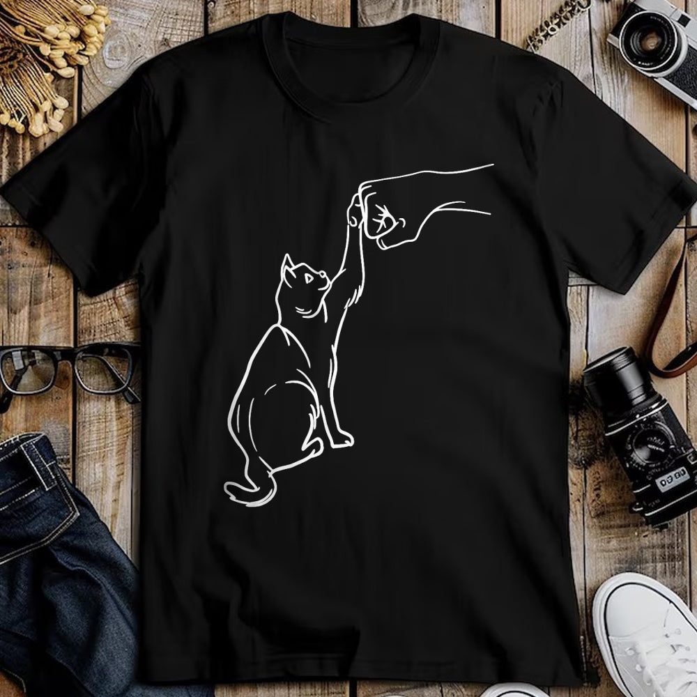 Cat Love Shirt, Funny Cat Lover Gift UnisexT-Shirt/Hoodie/Sweatshirt HLT00 - Funny Cat Best Friend Fist Bump Cat Lover T-Shirt