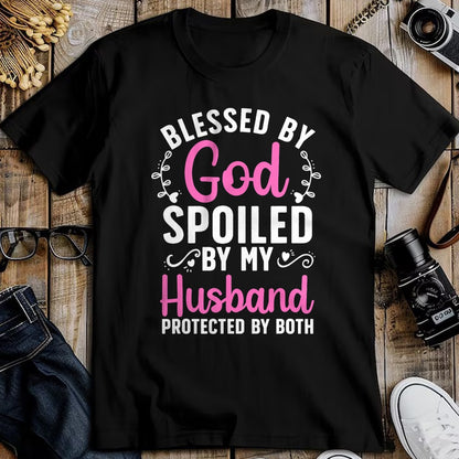 Best Husband Shirt, Wife and Husband Unisex T-Shirt/Hoodie/Sweatshirt HLT00 - Funny Spoiled Wife Art For Women Girls Husband Spoiled Wife T-Shirt