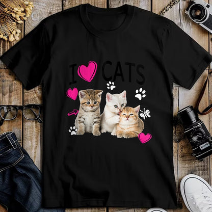 Cat Love Shirt, Funny Cat Lover Gift UnisexT-Shirt/Hoodie/Sweatshirt HLT00 - Cat Lover Tee Cute I Love Cats Kittens Hearts Paws Gift Idea T-Shirt