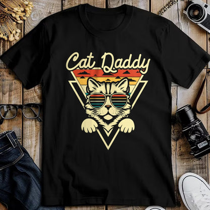 Cat Love Shirt, Funny Cat Lover Gift UnisexT-Shirt/Hoodie/Sweatshirt HLT00 - Cat Daddy Retro Sunglasses Cat Fur Dad Papa Vintage Cat Dad T-Shirt