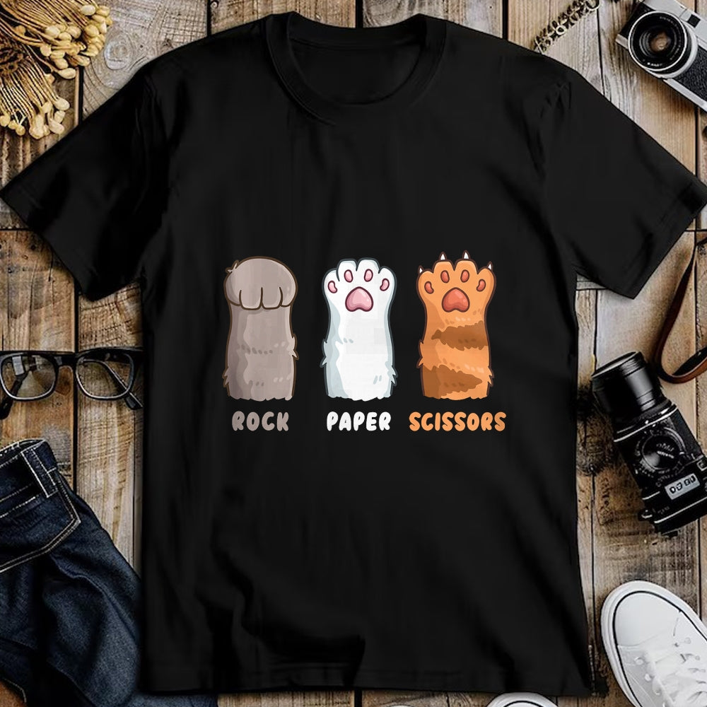 Cat Love Shirt, Funny Cat Lover Gift UnisexT-Shirt/Hoodie/Sweatshirt HLT00 - Cat Lover Cat Owner Funny Cat Rock Paper Scissors T-Shirt