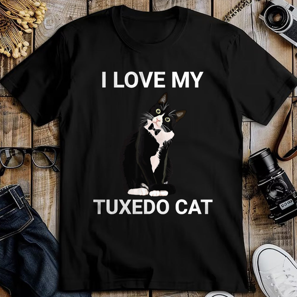 Cat Love Shirt, Funny Cat Lover Gift UnisexT-Shirt/Hoodie/Sweatshirt HLT00 - I Love My Tuxedo Cat, for Tuxedo Cat Lover, Funny Tuxedo Cat T-Shirt