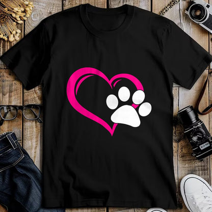Cat Love Shirt, Funny Cat Lover Gift UnisexT-Shirt/Hoodie/Sweatshirt HLT00 - Cute I Love My Dog Puppy Cat Paw Heart T-Shirt