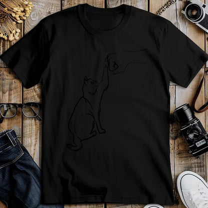 Cat Love Shirt, Funny Cat Lover Gift UnisexT-Shirt/Hoodie/Sweatshirt HLT00 - Funny Cat Best Friend Fist Bump Cat Lover T-Shirt (2)