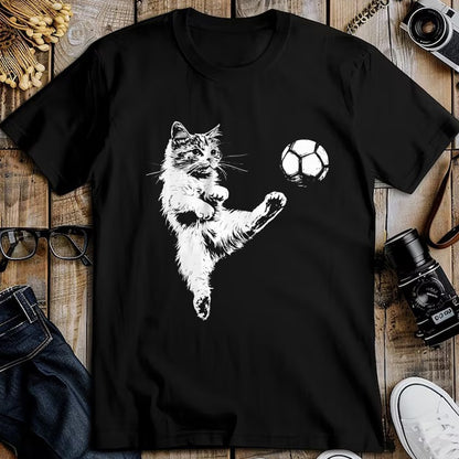 Cat Love Shirt, Funny Cat Lover Gift UnisexT-Shirt/Hoodie/Sweatshirt HLT00 - Funny Cat Soccer Ball Graphic Tee T-Shirt for Men Women Kids