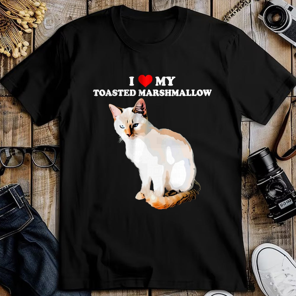 Cat Love Shirt, Funny Cat Lover Gift UnisexT-Shirt/Hoodie/Sweatshirt HLT00 - I Love My Toasted Marshmallow Flame Point Siamese Cat Kitten T-Shirt