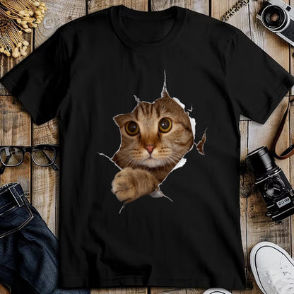 Cat Love Shirt, Funny Cat Lover Gift UnisexT-Shirt/Hoodie/Sweatshirt HLT00 - Sweet Kitten Torn Cloth - Funny Cat Lover Cat Owner Cat Lady Long Sleeve T-Shirt
