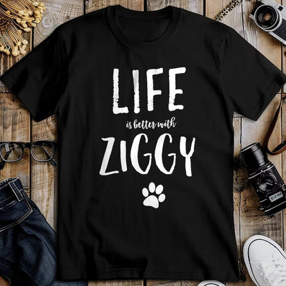 Cat Love Shirt, Funny Cat Lover Gift UnisexT-Shirt/Hoodie/Sweatshirt HLT00 - Ziggy Cat Name T-Shirt Gift Shirt T-Shirt - Black, Small - Cat Lovers (Adult Males and Females) - Un