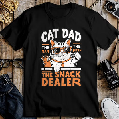 Cat Love Shirt, Funny Cat Lover Gift UnisexT-Shirt/Hoodie/Sweatshirt HLT00 - Cat Dad The Man The Myth The Snack Dealer T-Shirt