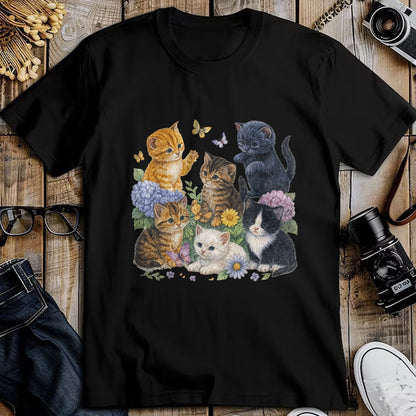 Cat Love Shirt, Funny Cat Lover Gift UnisexT-Shirt/Hoodie/Sweatshirt HLT00 - Cat Flower Floral Cute Kitten Vintage Flowers Art Cat Lover T-Shirt
