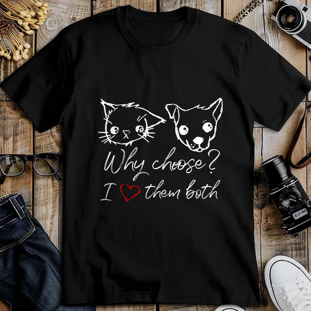 Cat Love Shirt, Funny Cat Lover Gift UnisexT-Shirt/Hoodie/Sweatshirt HLT00 - Cat and Dog Lover I Love Puppies and Kittens T-Shirt