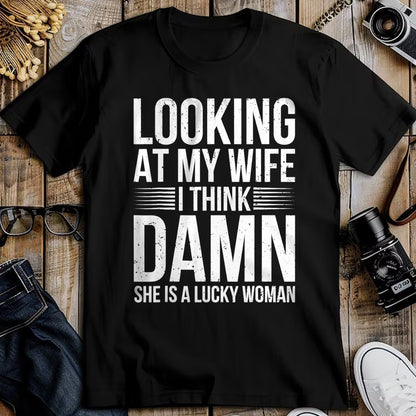 Best Husband Shirt, Wife and Husband Unisex T-Shirt/Hoodie/Sweatshirt HLT00 - Mens Funny Saying Graphic Tee Lucky Husband Sarcastic Humor T-Shirt