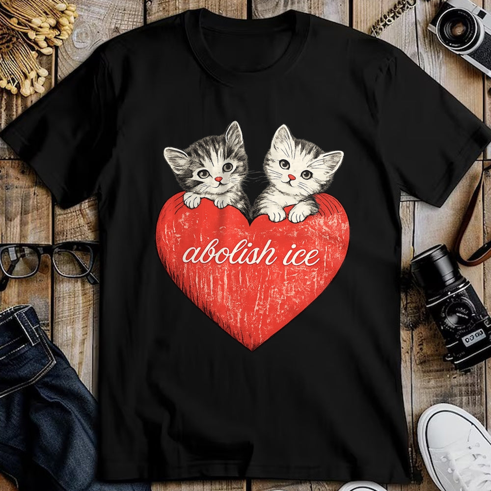 Cat Love Shirt, Funny Cat Lover Gift UnisexT-Shirt/Hoodie/Sweatshirt HLT00 - Abolish ICE, Cute Cat Valentine T-Shirt