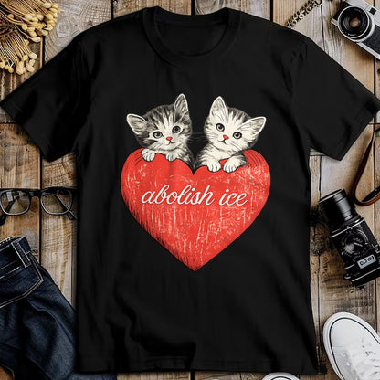 Cat Love Shirt, Funny Cat Lover Gift UnisexT-Shirt/Hoodie/Sweatshirt HLT00 - Abolish ICE, Cute Cat Valentine T-Shirt